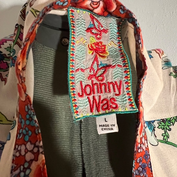 Johnny Was Large Hollywood Bold Boho Floral Cover-up A-line Tunic Mini - Picture 7 of 10